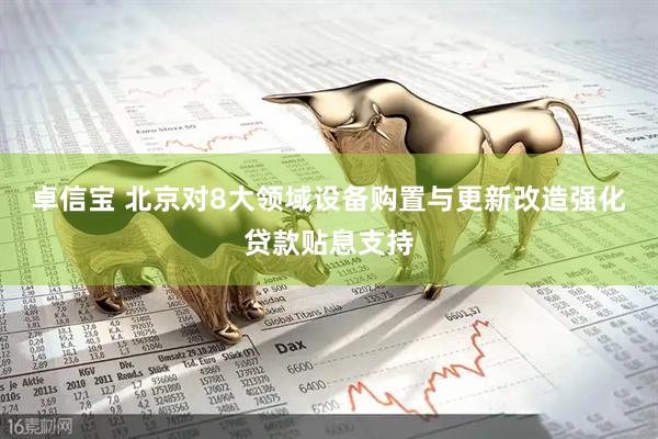 卓信宝 北京对8大领域设备购置与更新改造强化贷款贴息支持